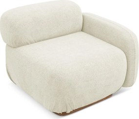 Modul pentru canapea modulară crem cu tapițerie din țesătură bouclé (cu colț pe partea dreaptă) Ailani – Makamii