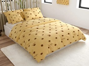 Lenjerie de pat creponata LOVE FOR crem Dimensiune lenjerie de pat: 70 x 90 cm | 140 x 200 cm