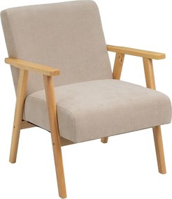 Fotoliu bej cu tapițerie din chenille Vintage – Casa Selección