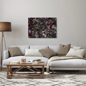 Tablou pe sticlă - Perete de flori (70x50 cm)
