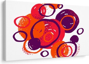 Tablou - Motiv cercuri în culori calde (90x60 cm)
