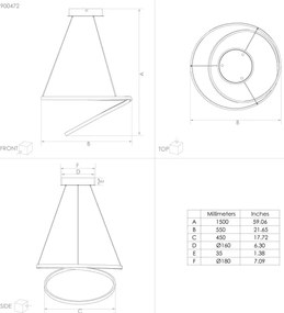 Lustră LED pe cablu RUOTALE LED/36W/230V Eglo 900472