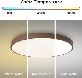 Brilagi - Plafonieră LED POOL, 60 W, 230 V, 3000/4000/6000 K, Ø 60 cm, maro