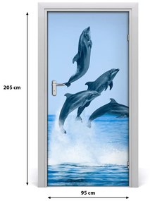 Autocolante pentru usi ușă sărind delfini autoadezive
