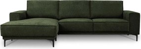 Colțar verde cu tapițerie din chenille (cu colț pe partea stângă/cu șezlong) Copenhagen – Scandic