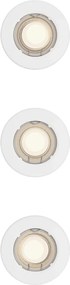 Philips - Set de 3 spoturi încastrate PERIDOT 1xGU10/7W/230V alb