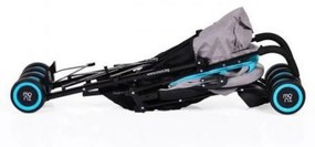 Carucior sport tip umbrela NOVOKIDS™ Jerry, Spatar reglabil 2 trepte, Cadru metalic, Amortizoare, Frana picior,Pliabil, Turquoise