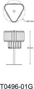 Veioza, Lampa de masa design modern HELIOS