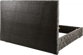 Pat elegant tapitat cu catifea gri, Paris 160x200cm