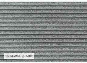 Colțar gri deschis extensibil cu tapițerie din catifea reiată (cu colț pe partea stângă ) Brave Dave – Miuform