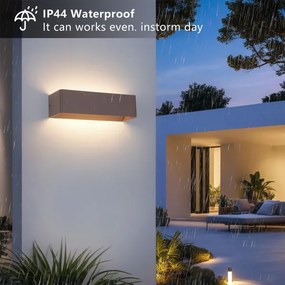 Brilagi - Lampă de perete LED pentru exterior DONNANI LED/12W/230V 30 cm maro IP44