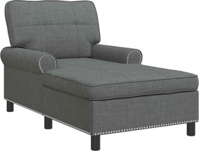 vidaXL șezlong de relaxare Gri închis 91 x 157 x 91 cm țesătură