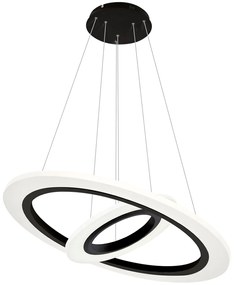 Lustra LED suspendata design modern COSMO negru, 50cm