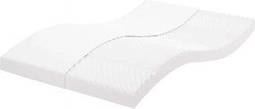 vidaXL Saltea din spumă, alb, 120x210 cm, 7 zone, duritate 20 ILD