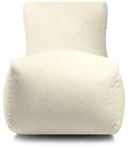 Fotoliu bean bag crem cu tapițerie din țesătură bouclé Lounge – SLOWDOWN
