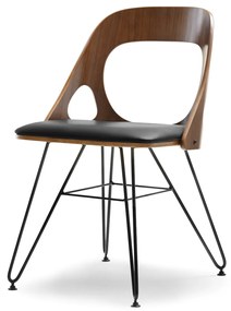 Scaun Alik (nuc închis + negru). 1110880