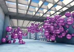 Fototapet - Arhitectură modernă - violetă (254x184 cm)