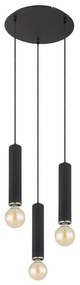 Lustra cu 3 pendule design modern MARION negru, nickel