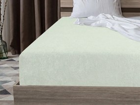 Cearșaf din fleece cu elastic MOLTON, mentol deschis, 90 x 200 cm
