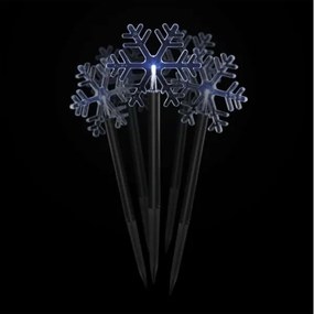 Decorațiune LED de Crăciun de exterior 5xLED/3xAA IP44 fulgi de zăpadă