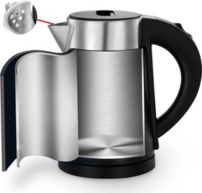 Fierbator electric Zilan ZLN3387 Negru cu pereti dublii, putere 800W, capacitate 0.8L, inox