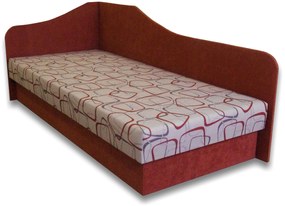 Pat de o persoană (canapea) 80 cm Lady 87 (cărămiziu 41 + Dodo 1008) (S). 793105