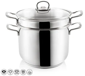 Oală de paste Orion Anett, 3 piese, din inox, 6 l