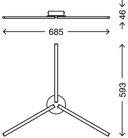 Lustră LED aplicată GO 3xLED/5W/230V Briloner 3181-039