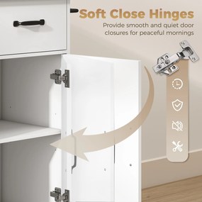 HOMCOM Cărucior mobil multifuncțional pentru depozitare | Aosom Romania