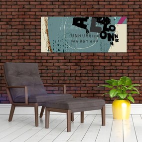 Tablou - Flying balon cu curcubeu (120x50 cm)