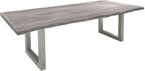 Masa din lemn design industrial style Mammut 200cm otel/ salcam gri, A-37240 VC
