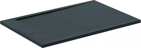 Cadita de dus dreptunghiulara Ideal Standard i.life Ultra Flat S negru intens 120x90 cm