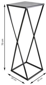 Suport pentru flori 70x24 cm, negru