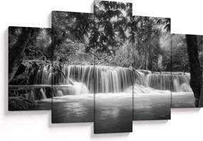 Tablou - Cascada alb-negru și alb (150x105 cm)