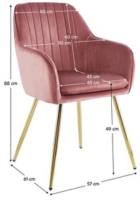 Fotoliu sufragerie Apasionado (roz + auriu) . 1116208
