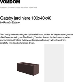 Jardiniera plante design decorativ modern exterior / interior GATSBY 100x40x40cm