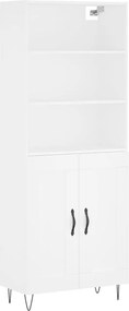 vidaXL Dulap înalt, alb, 69,5x34x180 cm, lemn compozit
