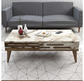 Set mobilier living Valencia (nuc + alb marmură). 1089316