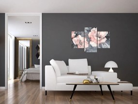 Tablou - Schiță de flori (90x60 cm)