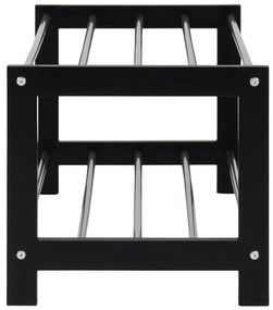 Suport de pantofi negru din lemn de plop Padova - House Nordic