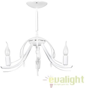 Candelabru alb cu 3 brate, LUMIA 3 WHITE 317/3 EMB