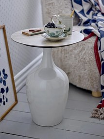 Set 4 boluri din ceramică natur, pictate manual cu motive botanice, „Bethany", 11,5 x 6,5 cm