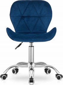 OFERTA Scaun de birou albastru AVOLA VELVET II. calitate