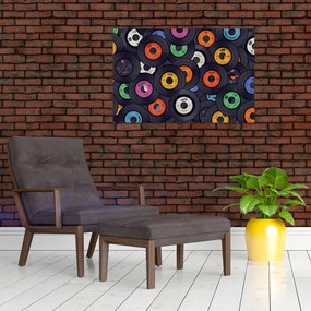 Tablou - plăci de gramofon (90x60 cm)