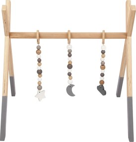 Bară de tracţiune din lemn Montessori, natural/gri, STARES