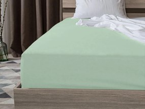 Cearsaf Jersey EXCLUSIVE cu elastic verde menta 140 x 200 cm
