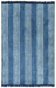 Covor Kilim, albastru, 120 x 180 cm, bumbac, cu model 120 x 180 cm