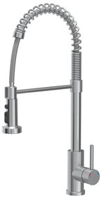 Baterie bucatarie cu dus extensibil Quadron Pop Alice finisaj inox periat