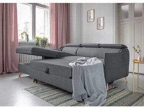 Colțar gri închis extensibil (cu colț pe partea stângă ) Sweet Harmony – Miuform