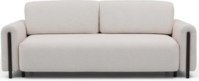 Canapea bej/crem extensibilă/cu spațiu de depozitare cu tapițerie din țesătură bouclé 244 cm Arcadova – ELTAP
